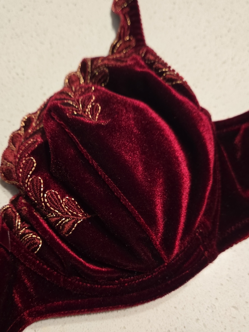 Victoria's Secret Deep Wine Lace Trim Bra Set